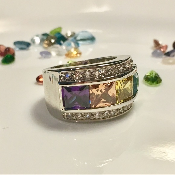 🎀BOGO🎀 LC Multi-Gemstone Ring, Sterling 925 - Picture 4 of 6